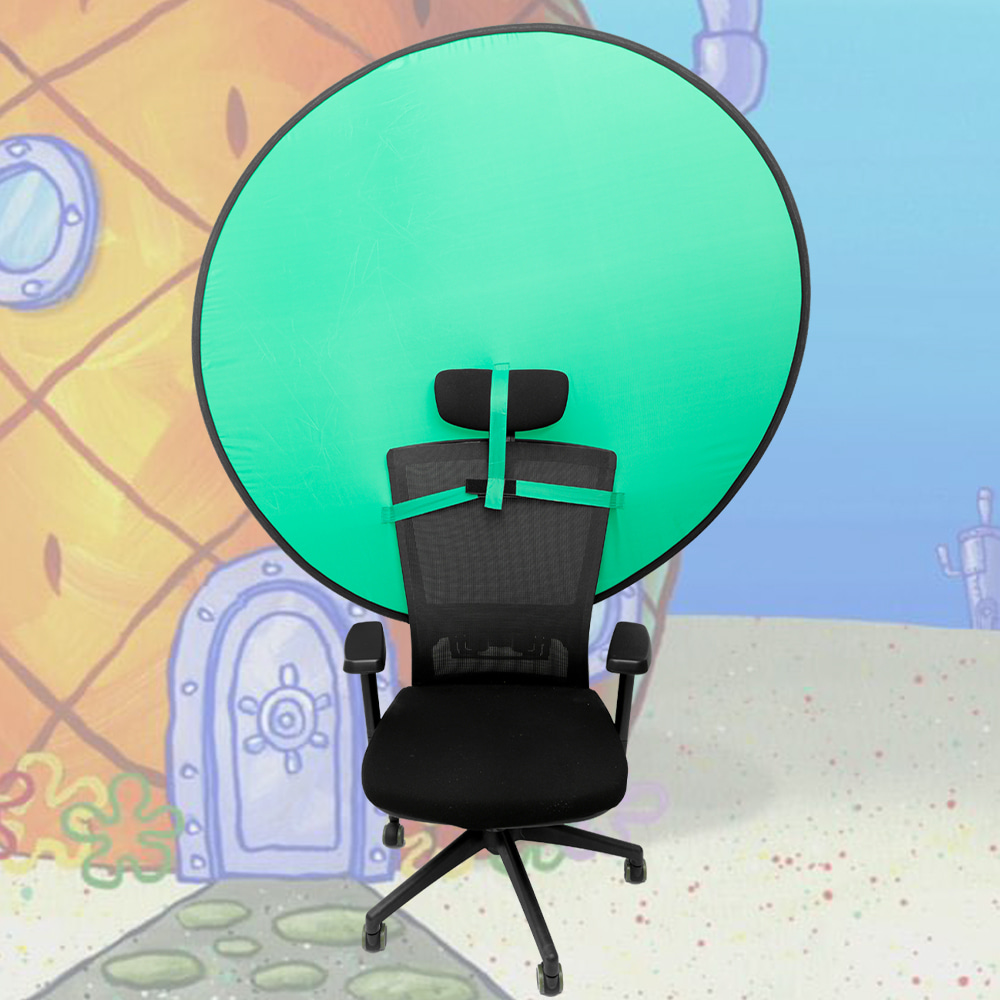 원터치 의자 크로마키 배경 그린 녹색 스크린 유튜브 뒷배경 줌 크로마키 가상배경